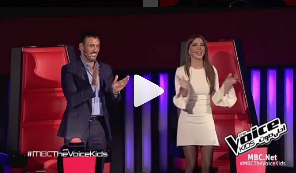 بالفيديو - وصلة رقص لنانسي عجرم وكاظم الساهر تشعل The Voice Kids والمواقع