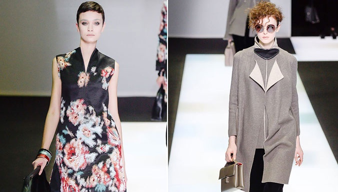 سحر المخمل الأسود يطغى برقيّه على مجموعة جورجيو أرماني لخريف 2016