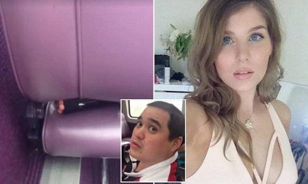 بالفيديو - سيدة تضبط رجلا يصورها من أسفل مقعدها في قطار