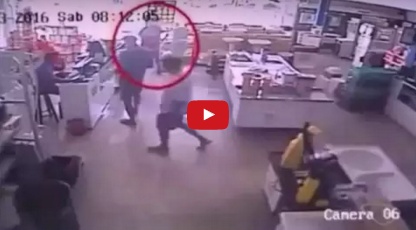 فيديو +18 - شاهدوا كيف قتل حبيبته داخل المتجر رمياً بالرصاص!