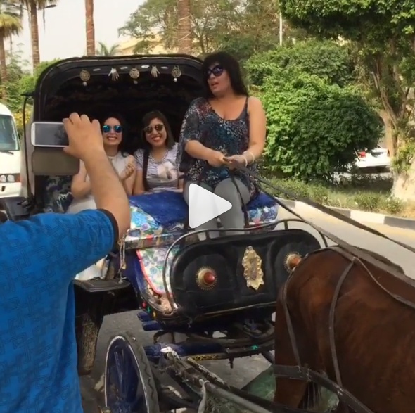 بالفيديو - فيفي عبده تقود الحنتور بميّ كسّاب وعبير صبري!