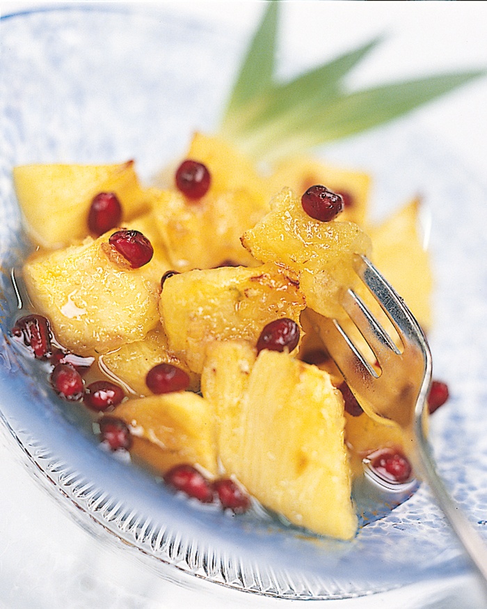 الأناناس المشوي مع صلصة الليمون