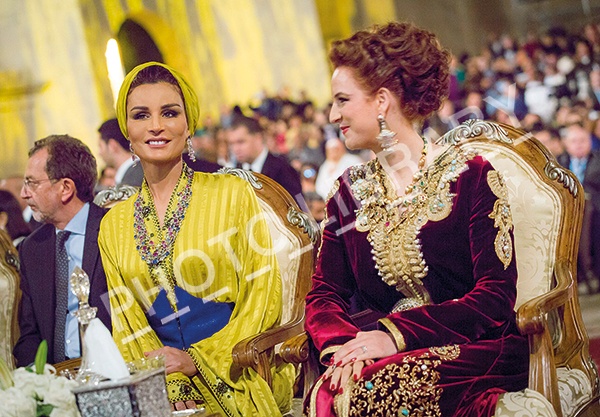 الشيخة موزا والأميرة للا سلمى في حفل افتتاح الدورة 22 لمهرجان فاس للموسيقى العالمية العريقة