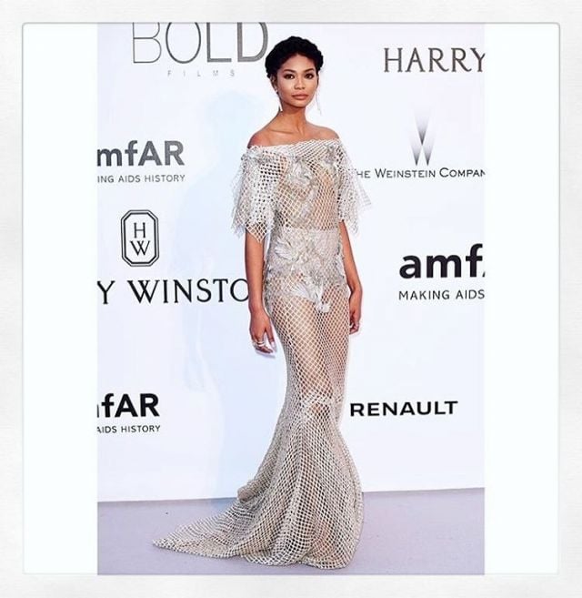 Chanel Iman in Marchesa Chanel Iman in Marchesa
