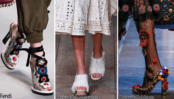 أحذية بالفرو لربيع وصيف 2016