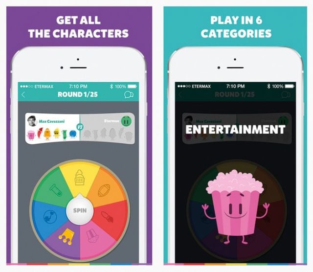 Trivia Crack
إنه أحد أفضل تطبيقات الألعاب التي تم إطلاقها، إذ يمكن لكل الأشخاص، من كل الأعمار، الاستمتاع به. التطبيق أشبه بنسخة محدّثة وأكثر سرعة للعبة Trivial Pursuit مع إمكانية اللعب مع أشخاص آخرين بشكل مباشر عبر الانترنت، أو مع أفراد العائلة في ال