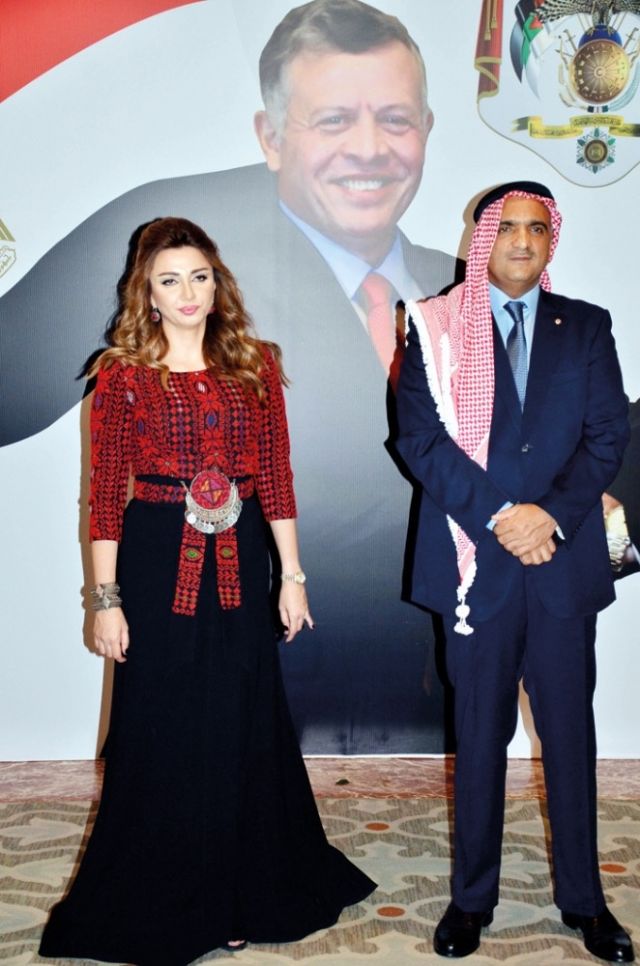  السفير الأردني بشر الخصاونة وزوجته رنا سلطان
