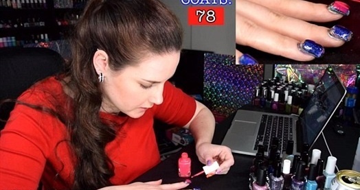 بالفيديو - أمضت 12 ساعة في وضع طلاء أظافر.. النتيجة صادمة!