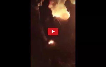 فيديو مسرّب - احتراق ممثل سوري فعلياً اثناء تصوير 