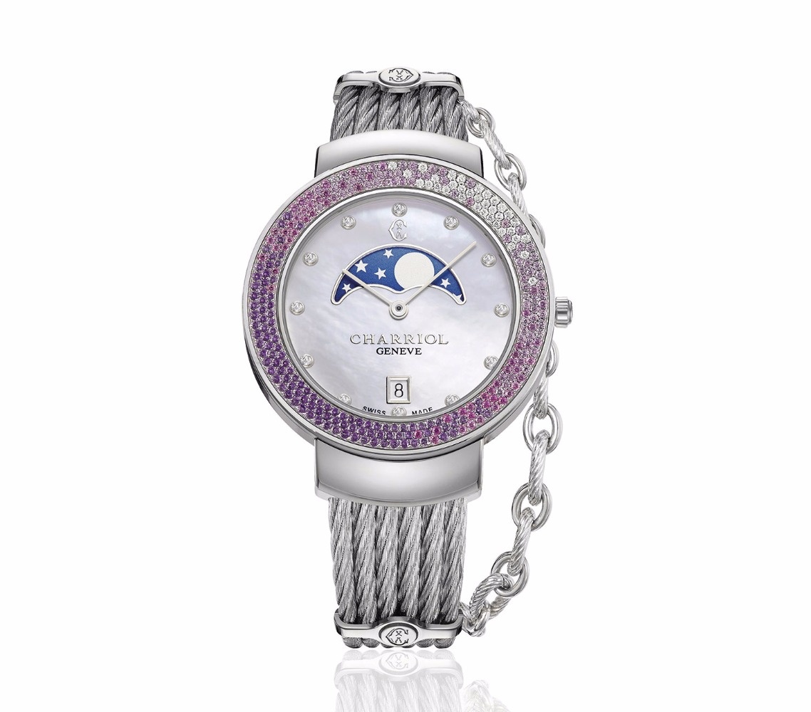 Charriol 
St-Tropez Glam Moon حرفية عالية