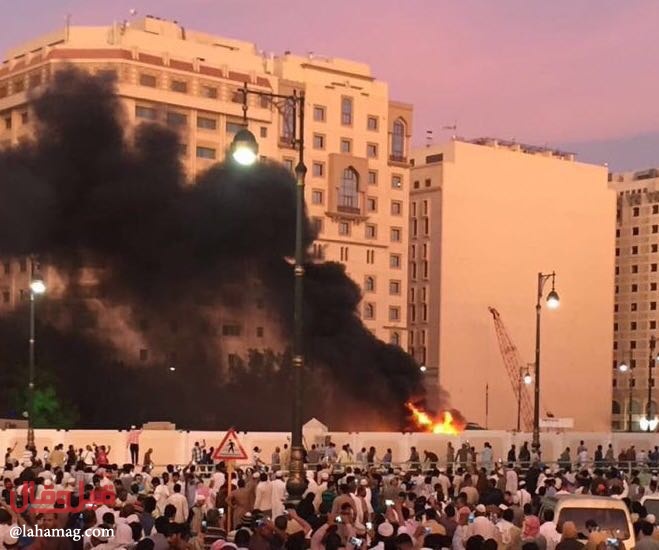 الفيديو الأول للتفجير الانتحاري قرب الحرم النبوي