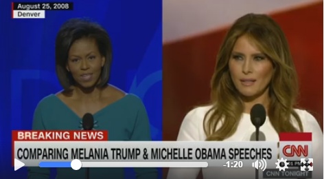 بالفيديو- زوجة ترامب تسرق ميشيل أوباما!! وشبكات التواصل تشتعل!!