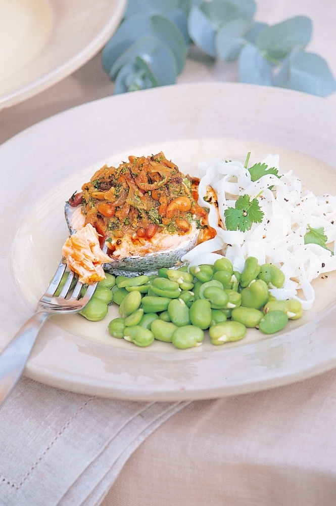 أقراص السلمون المحشوة