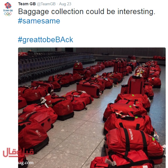 بالصور والفيديو- حقائب منتخب بريطانيا تشعل 