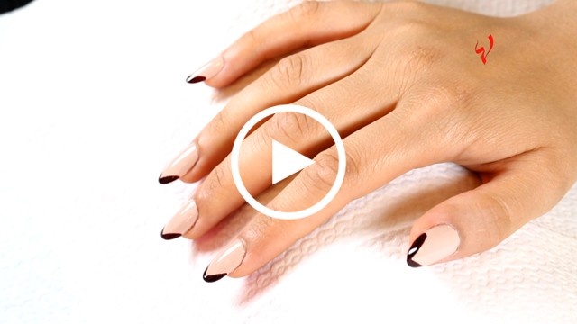 أظافر على الطريقة الفرنسية بلون العنب... تعلمي كيف