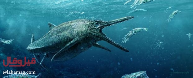 حيوان بحري من فصيلة الاكتوصور يخرج من صخرة بعد 170 مليون سنة!
