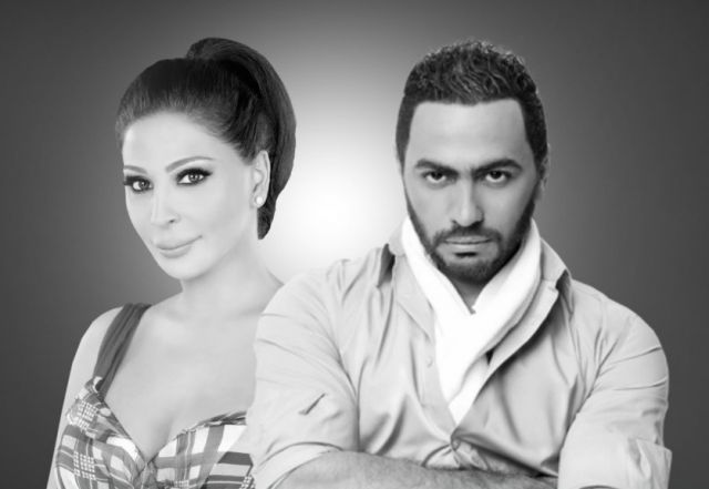 بالفيديو- اسم أغنية يثير معركة بين جمهور إليسا وتامر حسني