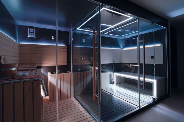 حمام السونا وغرفة البخار