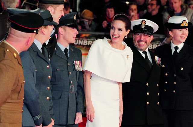 أنجلينا جولي في العرض الأول لفيلم Unbroken في لندن، في 25 نوفمبر 2014