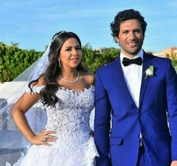 لن تصدقوا كم بلغت تكلفة ماكياج ايمي سمير غانم في زفافها من حسان الردّاد