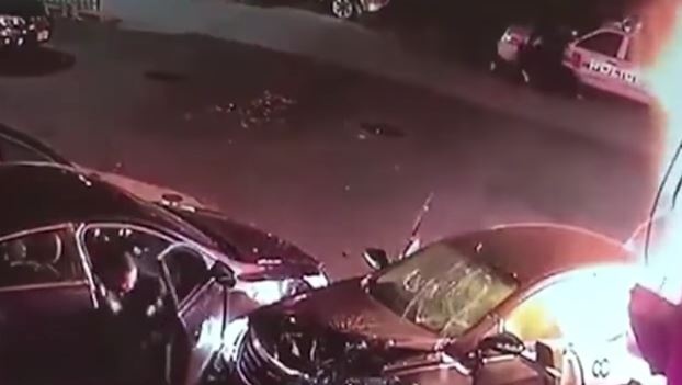 فيديو مرعب - لحظة مطاردة رجل قتل زوجته وهرب من الشرطة!