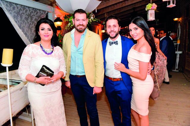 هشام ماجد وزوجته وعمرو يوسف ومنى الشاذلي