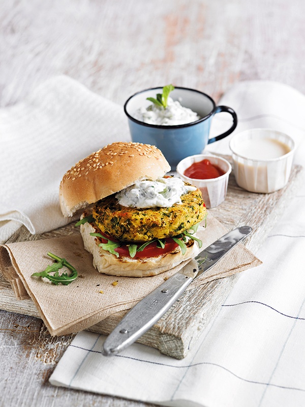 برغر الفلافل مع التزاتزيكي