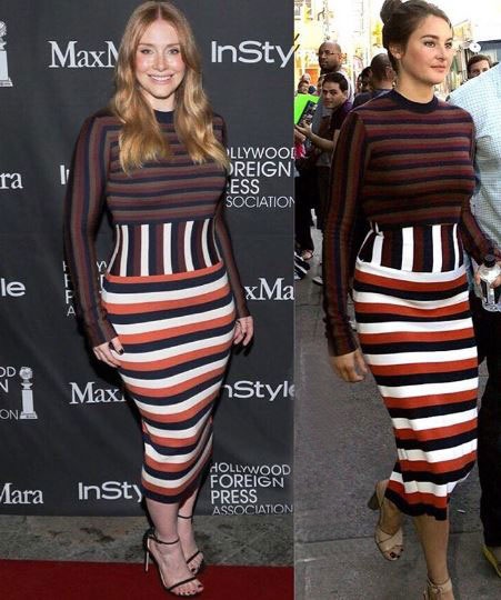 Bryce Dallas Howard and Shailene Woodley both wore this ensemble by Victoria Beckham Bryce Dallas Howard and Shailene Woodley both wore this ensemble by Victoria Beckham