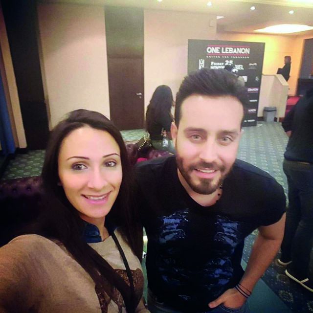 سعد رمضان والزميلة كارولين بزي