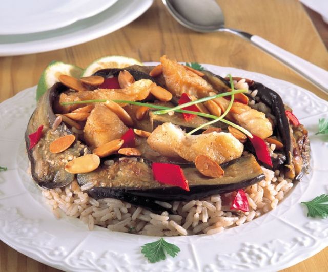 سمك بالباذنجان