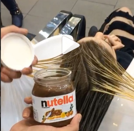 بالفيديو- هلّ جرّبت صبغ شعرك بالنوتيلا؟؟ جرّبي هذه الحيلة وستذهلين!!