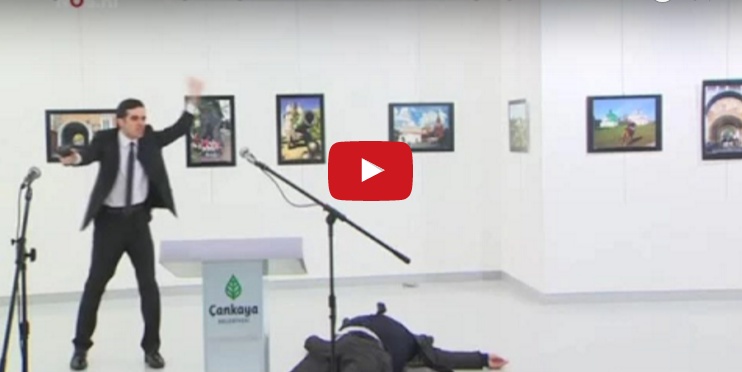 شاهدوا أول فيديو لقاتل السفير الروسي في تركيا