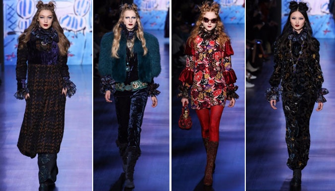 مجموعة  Anna Sui لخريف 2017-2018 ... امرأة رومانسية من زمن بعيد