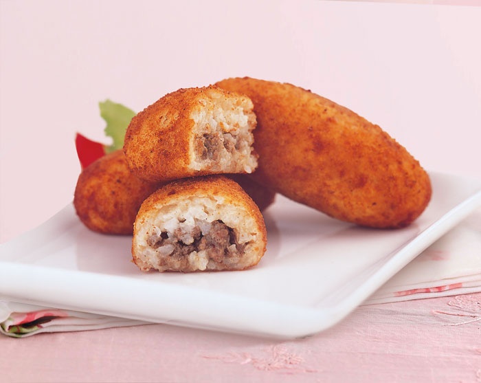 كبة الأرز بالجبنة واللحم