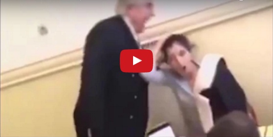 بالفيديو - أستاذ يلتهم شعر طالبته!