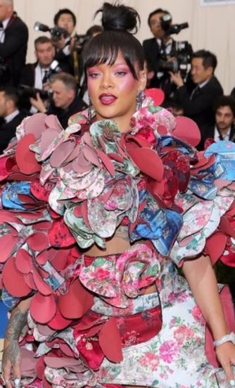 Rihanna wearing Commes Des Garçons
