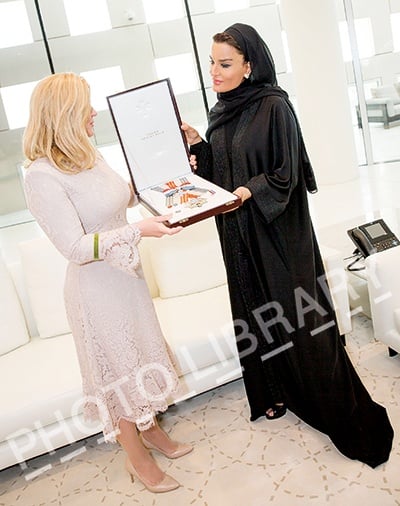 الشيخة موزا تجتمع مع رئيسة كرواتيا