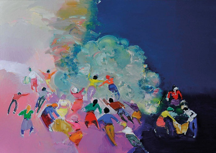 الفنان التشكيلي حسن جوني اللوحة منفاي الأجمل والأقسى