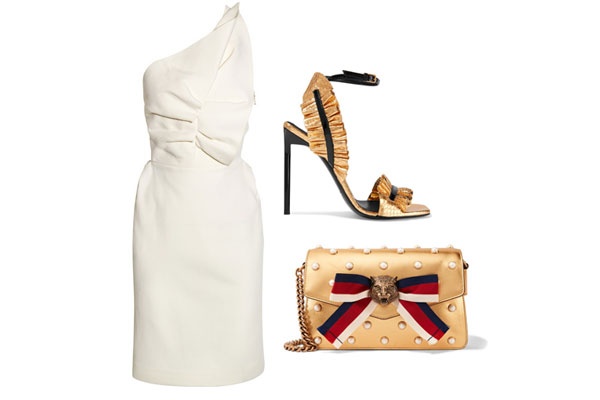 Roland Mouret Dress - Saint Laurent Sandals - Gucci Bag Roland Mouret Dress - Saint Laurent Sandals - Gucci Bag