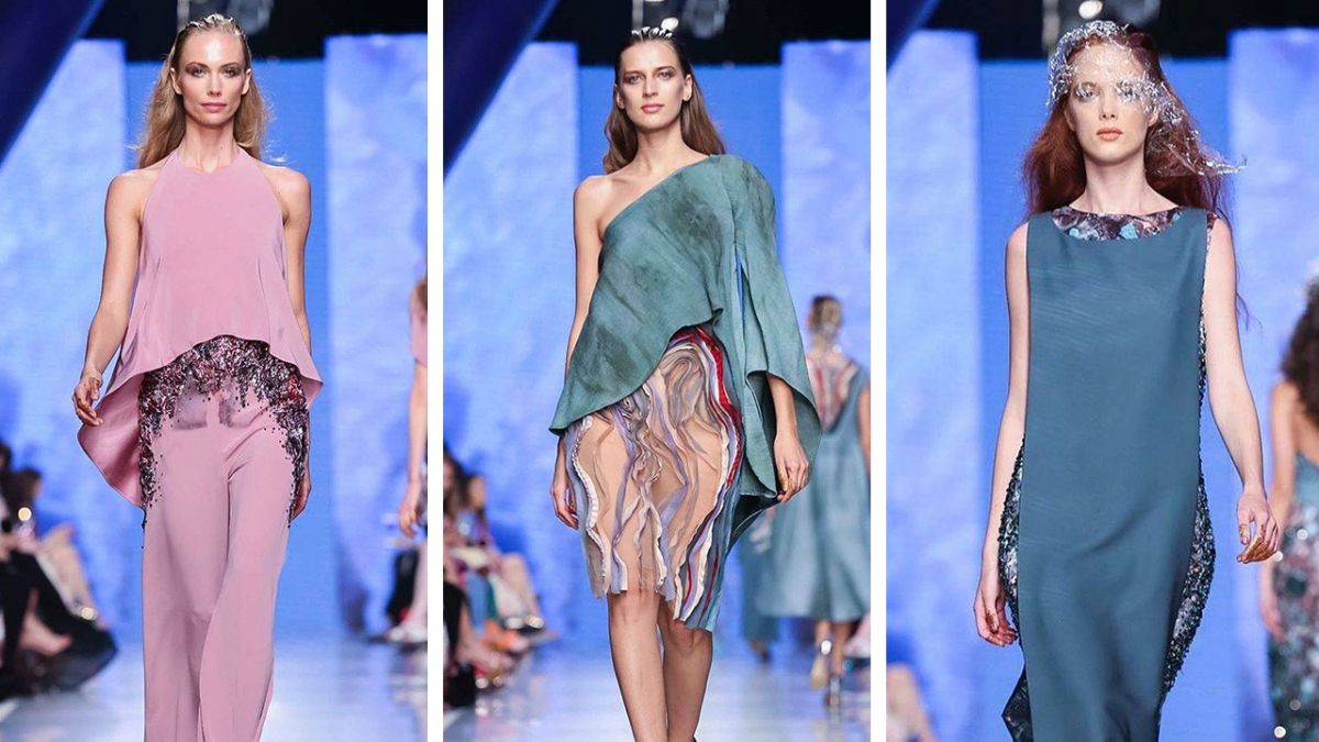 ILSE JARA تقدم مجموعة مميزة بياقات من البلاستيك خلال أسبوع الموضة العربي