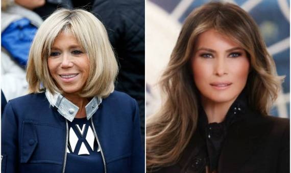 بالصور - هجوم عنيف على السيدة الفرنسية الأولى بسبب إطلالتها الأخيرة.. وميلانيا ترامب تتفوق عليها بأشواط!!