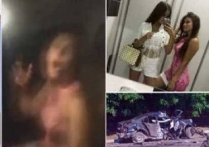 فيديو مروع - لحظة مصرع ملكة جمال بحادث مأساوي مع صديقتها خلال بث مباشر