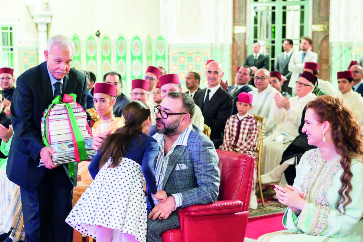 ملك المغرب يحتفل بنهاية العام الدراسي في القصر الملكي