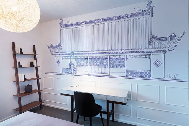 ركن المكتب في غرفة الأطفال الثانية