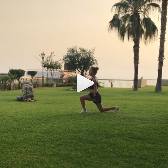 بالفيديو - نيكول سابا تشعل الشبكات بحركاتها الرياضية