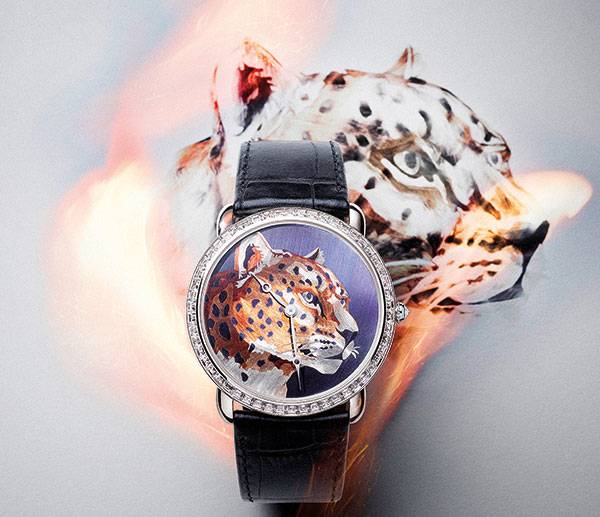 Ronde Louis Cartier XL Flamed Gold Watch